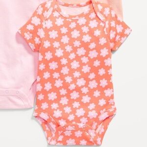 NWT Old Navy Pink Floral Printed Bodysuit 🌸